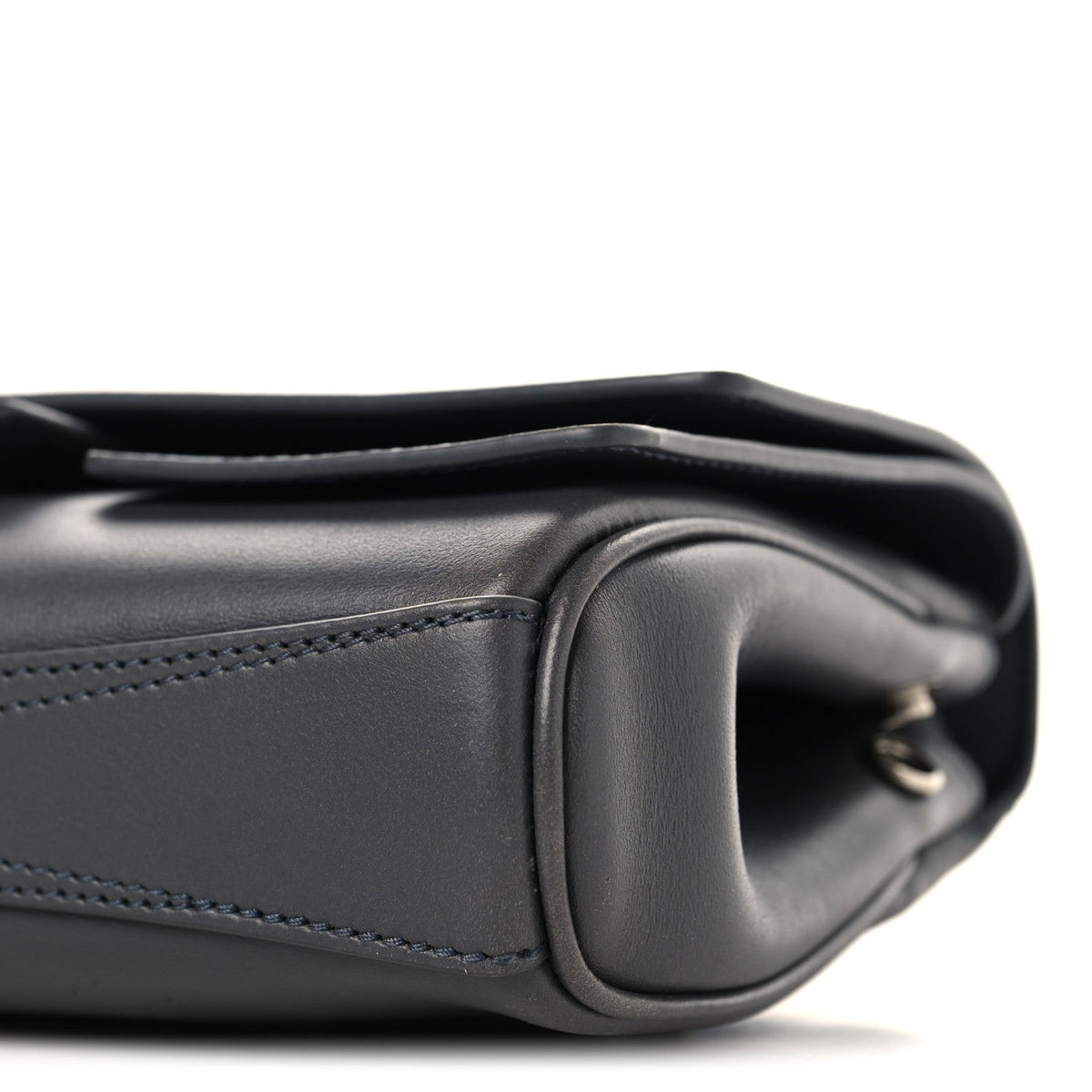 Smooth Calfskin Small Bel Air Clutch On Strap Grey