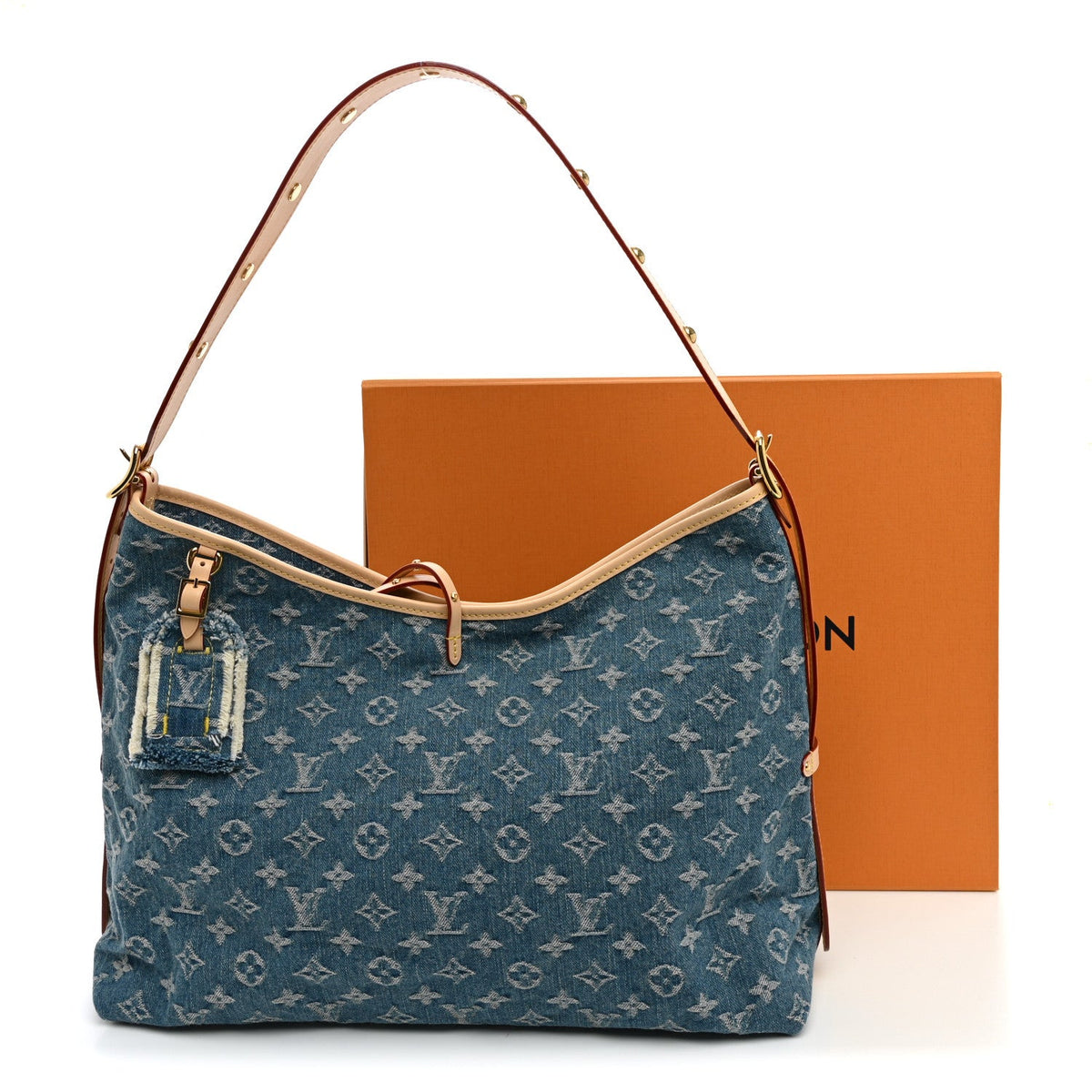 Monogram Denim CarryAll MM Blue