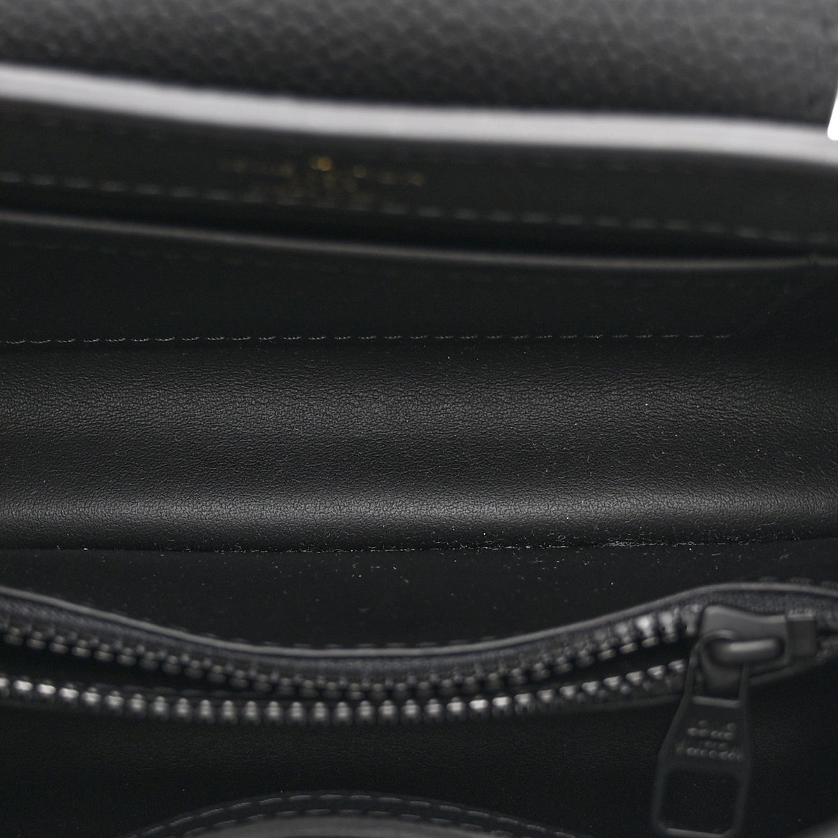Matte Taurillon Capucines East West Mini All Black
