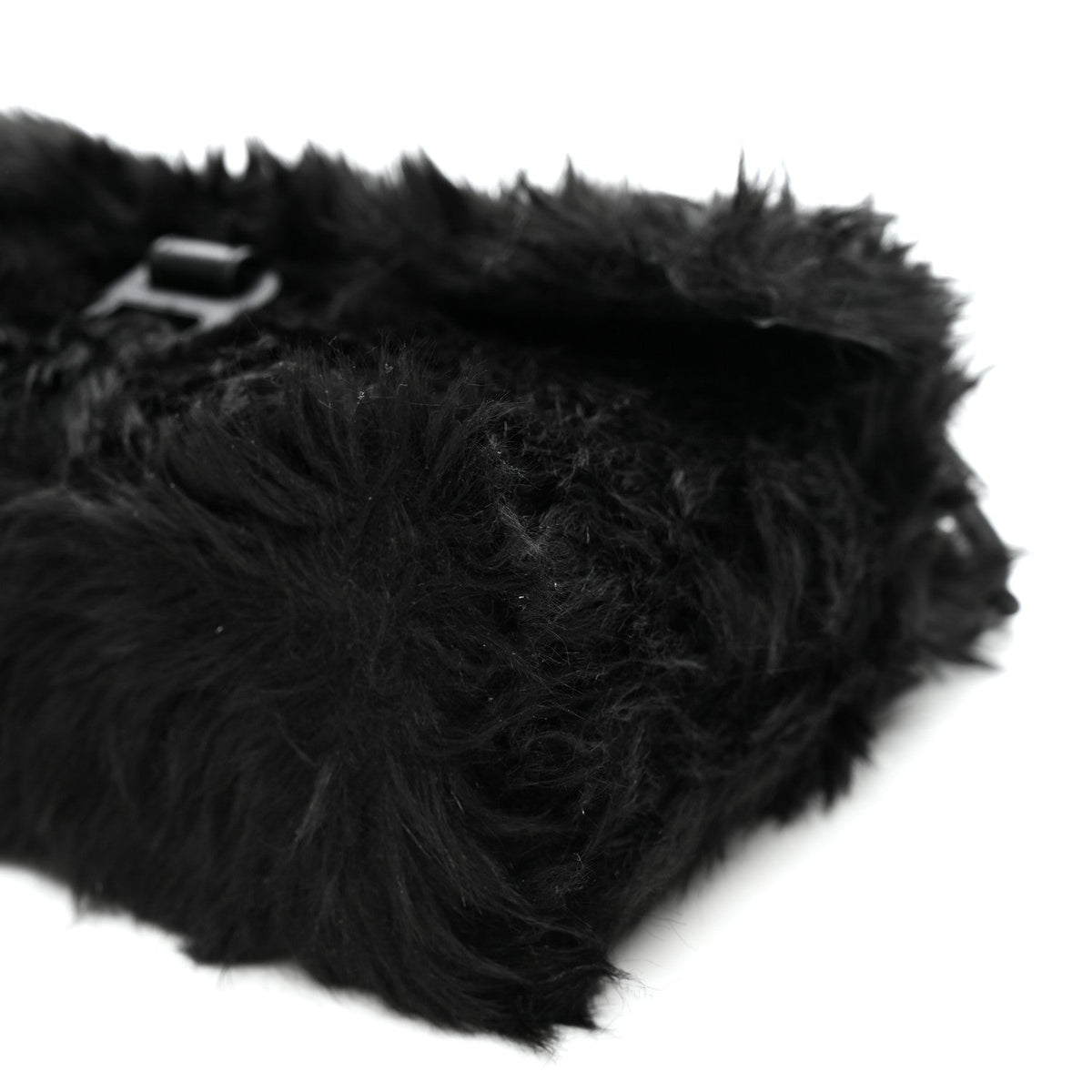Faux Fur Small Downtown Shoulder Bag Black