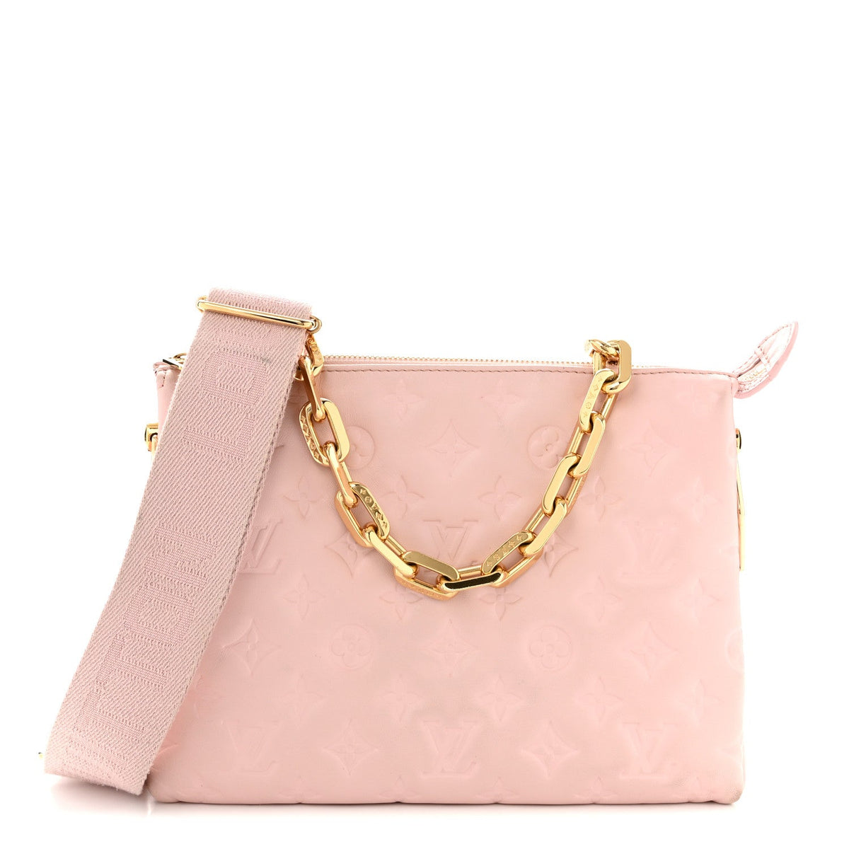Lambskin Embossed Monogram Coussin PM Rose