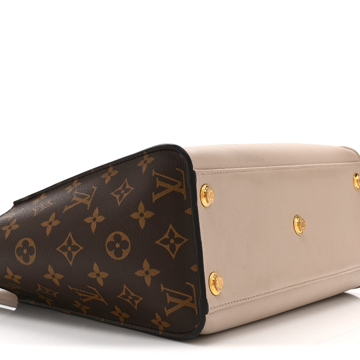 Calfskin Monogram On My Side MM Greige