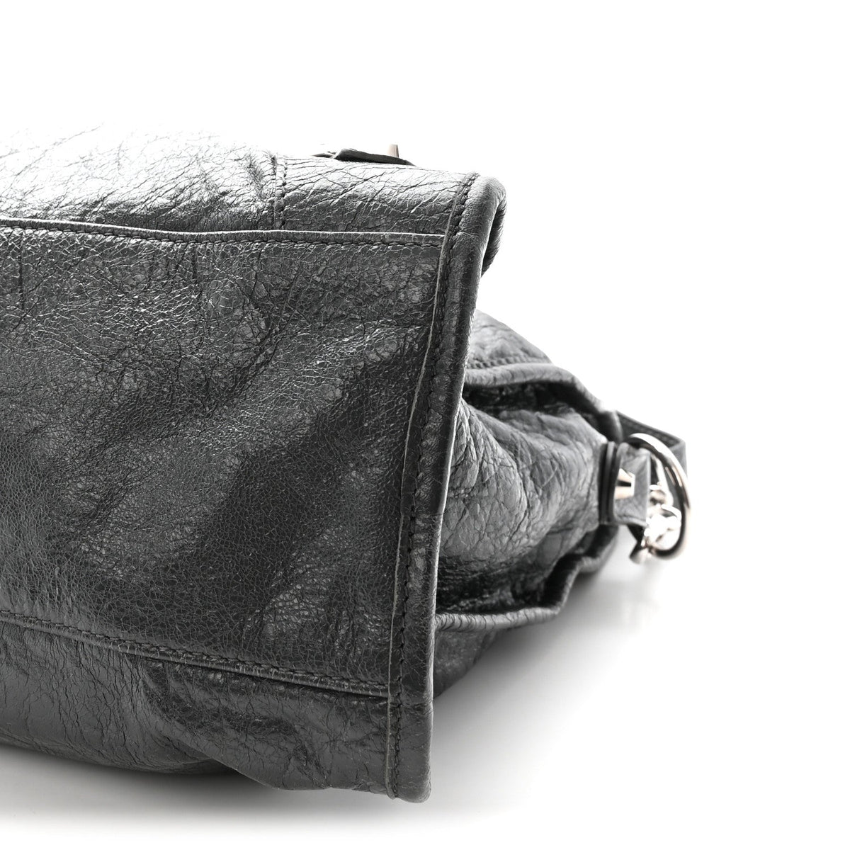 Agneau Classic Silver Hardware City Gris Fossile