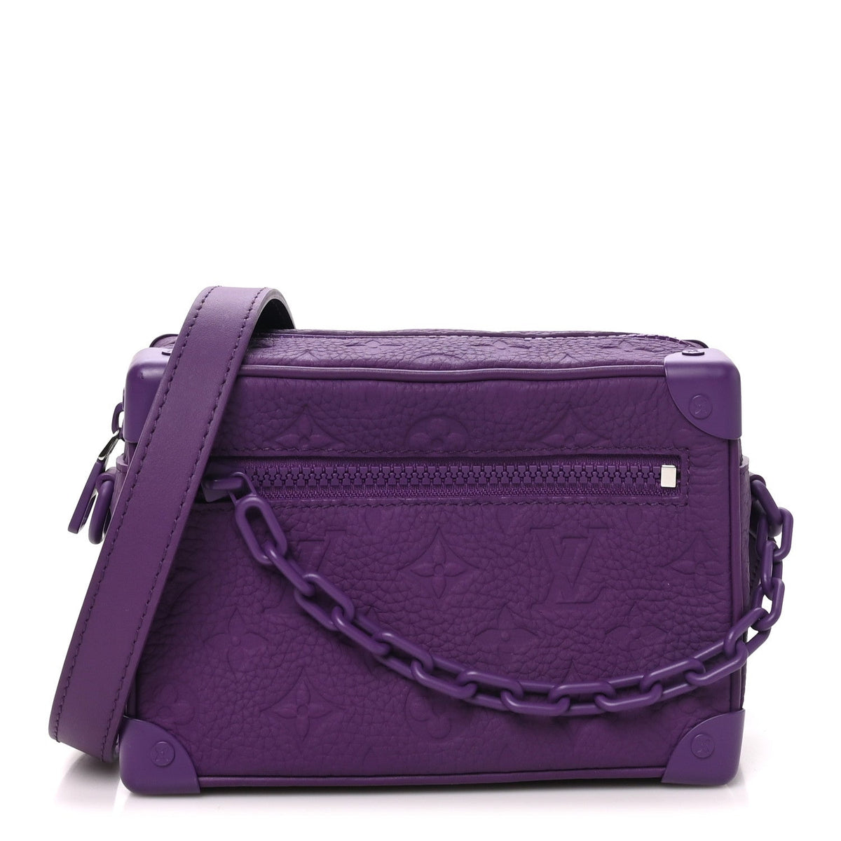Taurillon Monogram Mini Soft Trunk Black Purple Night