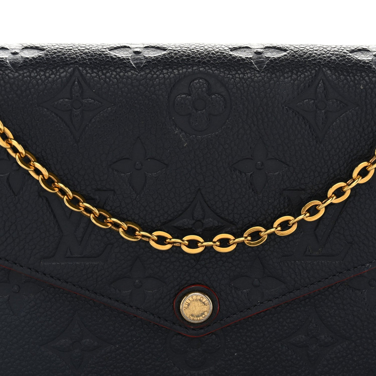 Empreinte Pochette Felicie Chain Wallet Marine Rouge