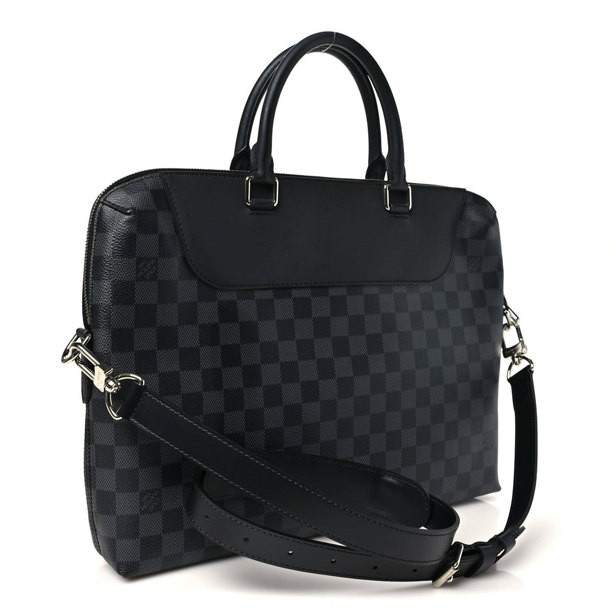 Damier Graphite Porte-Documents Jour