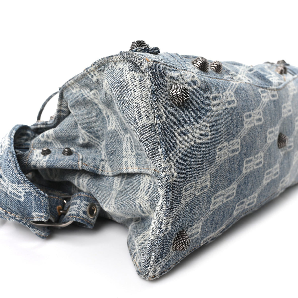 Denim BB Monogram Neo Cagole City Handbag Blue