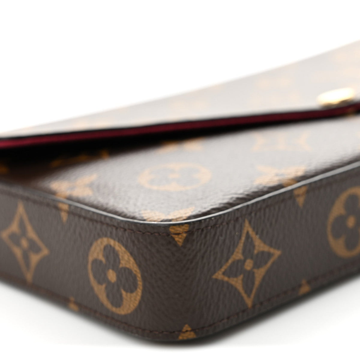 Monogram Pochette Felicie Chain Wallet Fuchsia