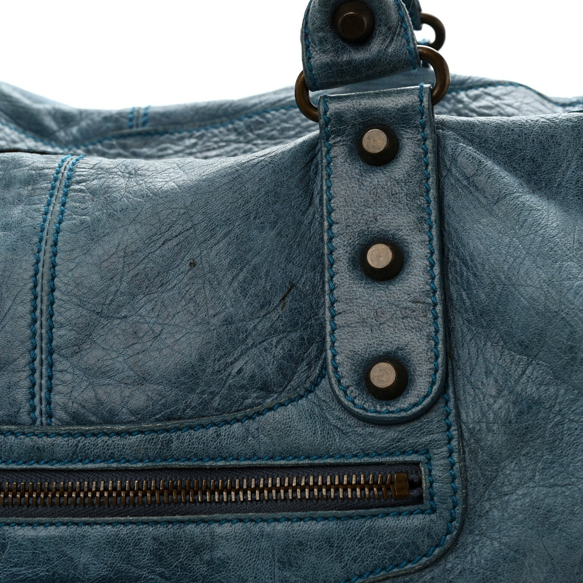 Agneau Classic Hardware Weekender Turquoise