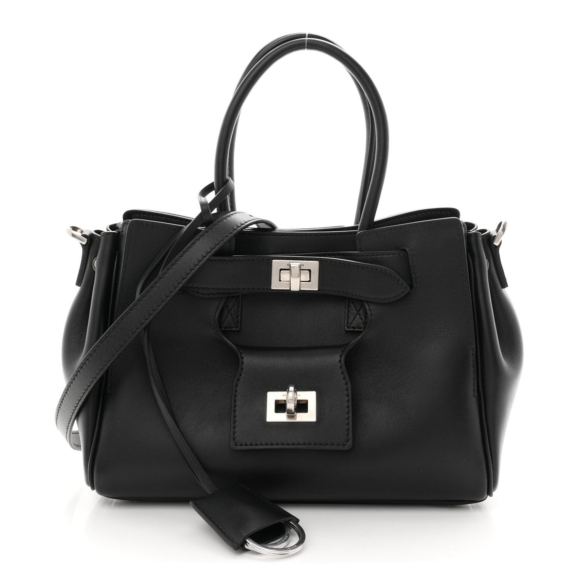 Smooth Calfskin Mini Bel Air Carry All Bag Black