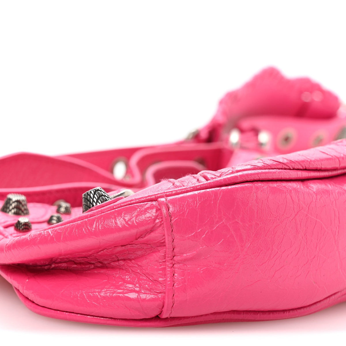 Agneau Arena Le Cagole Shoulder Bag XS Hot Pink
