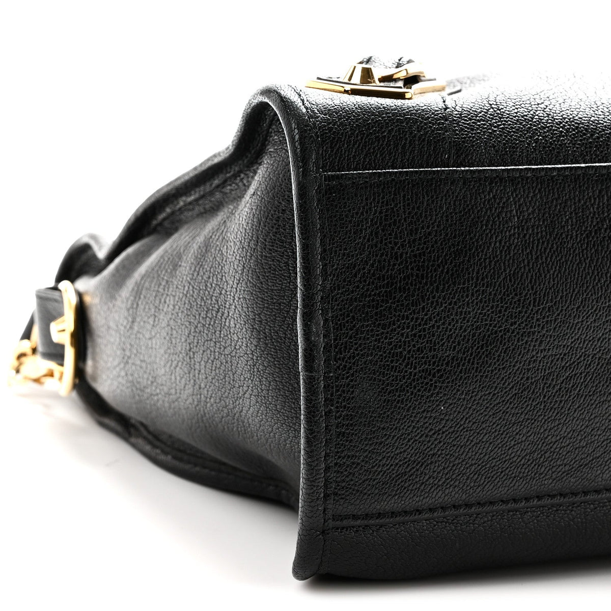 Chevre Gold Metallic Edge Hardware City Black