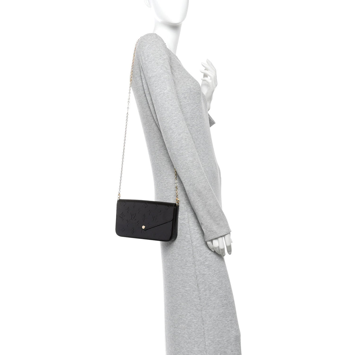Vernis Pochette Felicie Chain Wallet Amarante