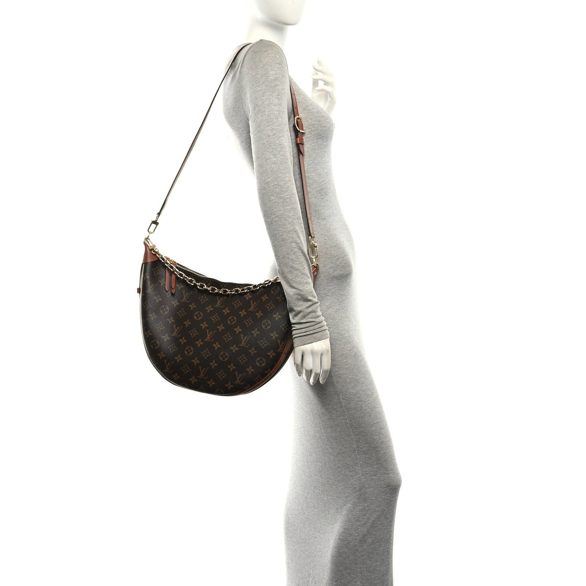 Reverse Monogram Loop Hobo