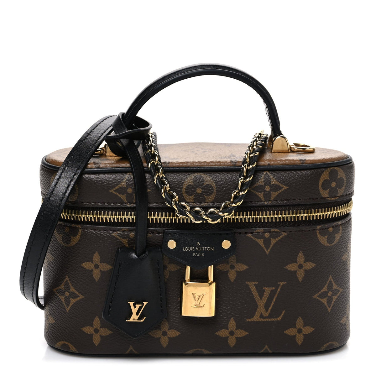 Reverse Monogram Vanity Chain Pouch