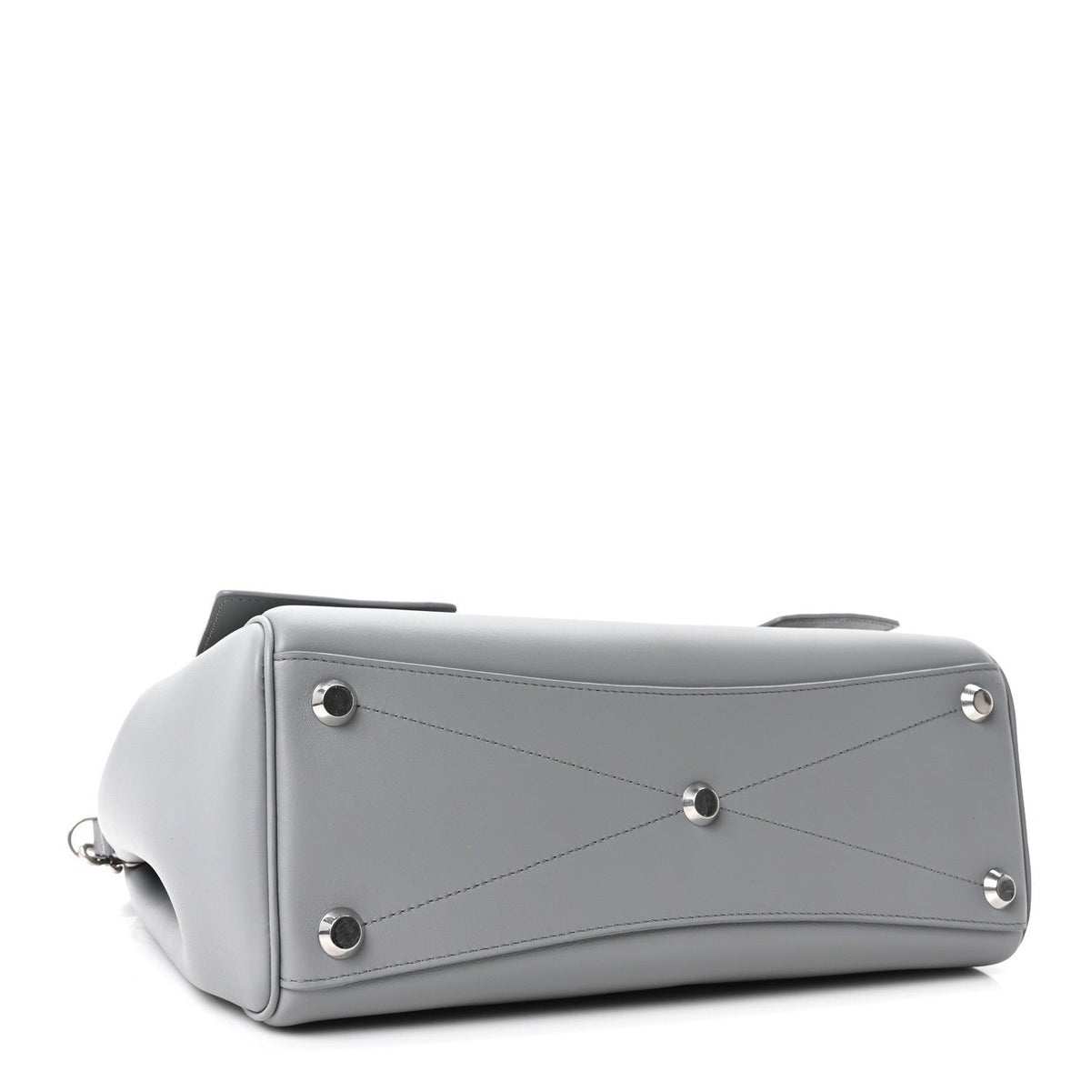 Smooth Calfskin Small Bel Air Carry All Bag Cloud Grey