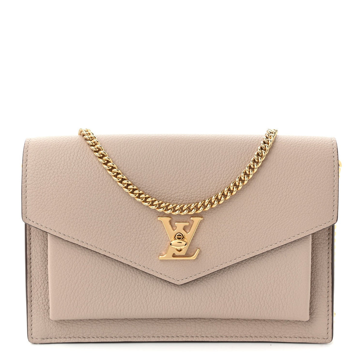 Soft Calfskin My Lockme Chain Pochette Greige