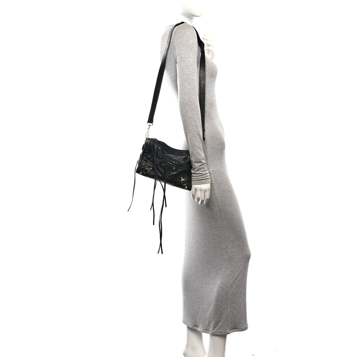 Agneau Classic Gold Hardware Mini City Black