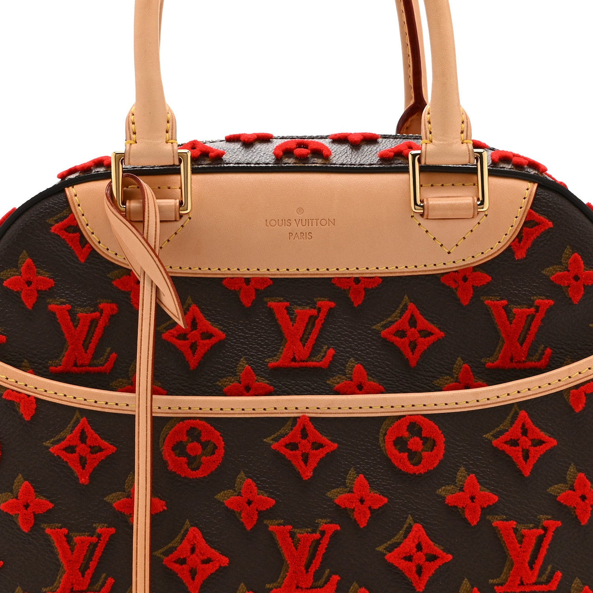 Monogram Tuffetage Deauville Cube Red