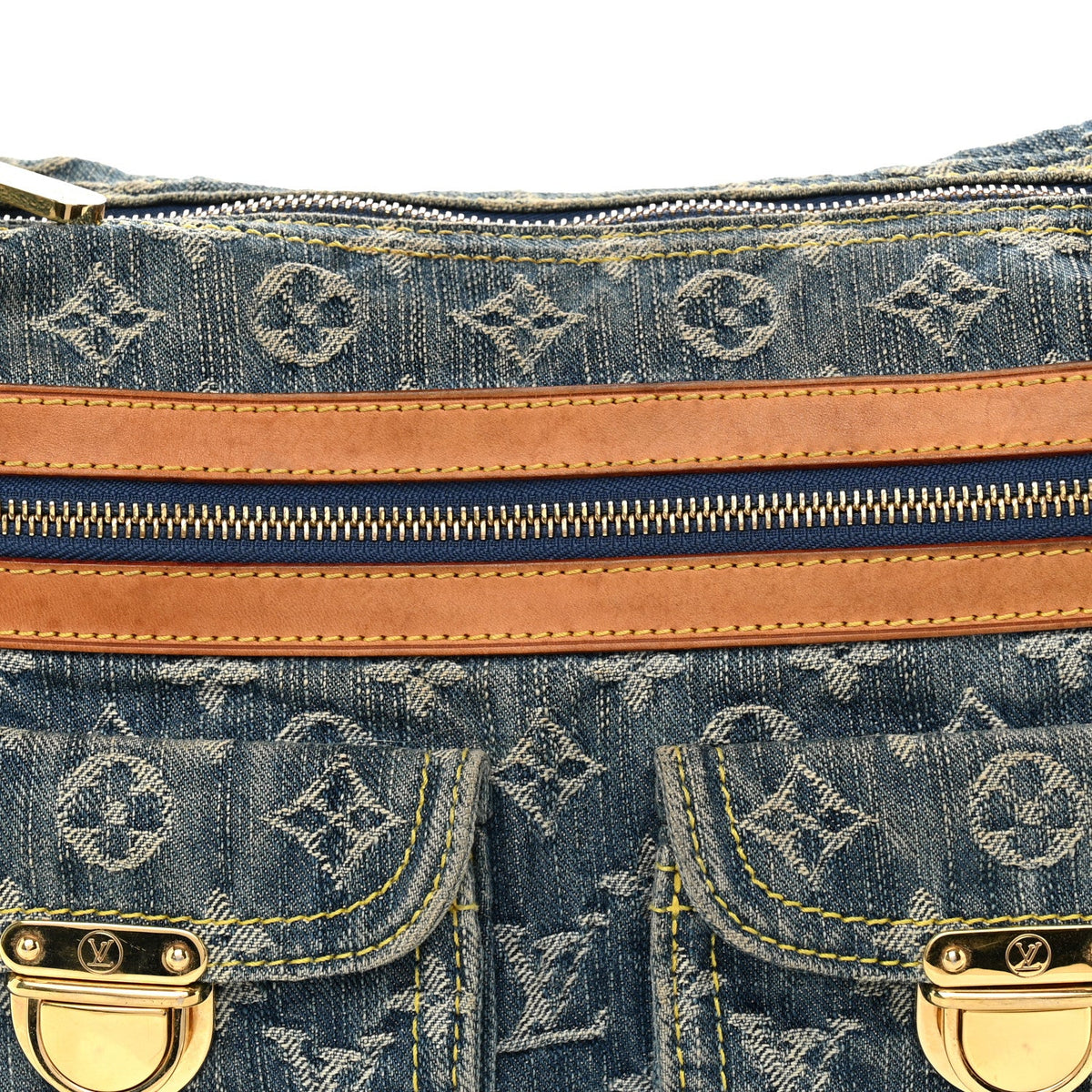 Monogram Denim Baggy PM Blue