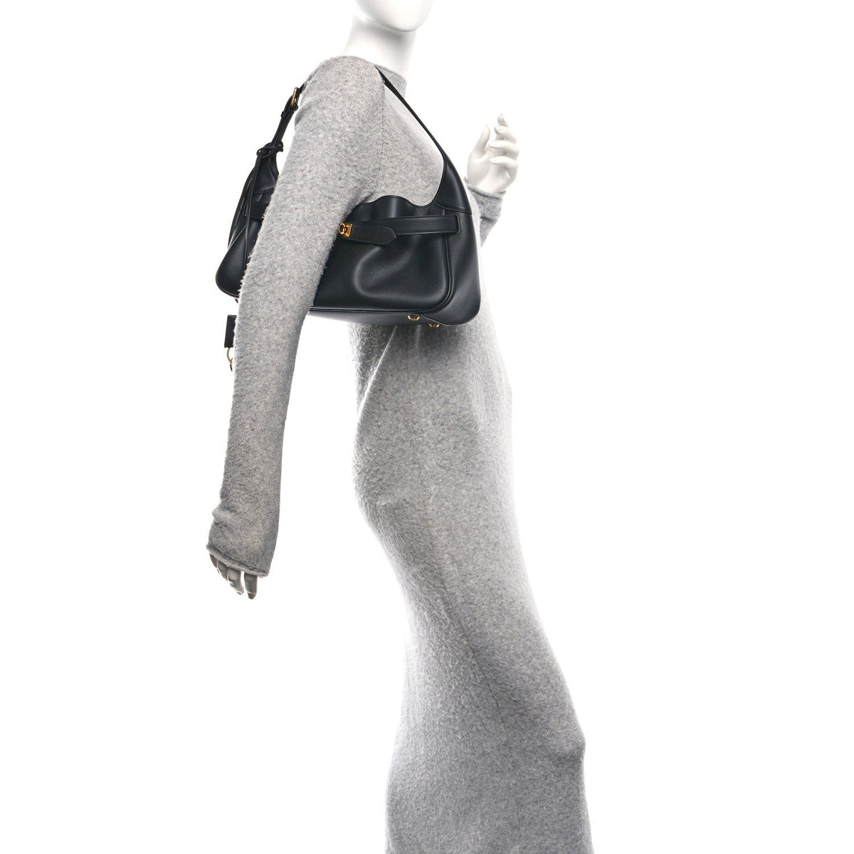 Smooth Calfskin Small Bel Air Shoulder Bag Black
