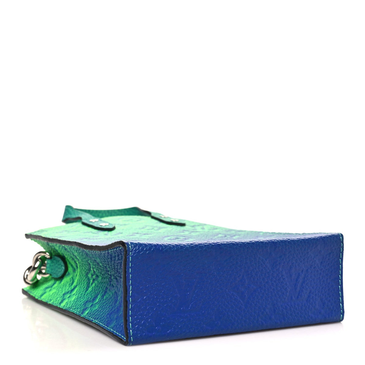 Taurillon Illusion Sac Plat XS Bleu Vert