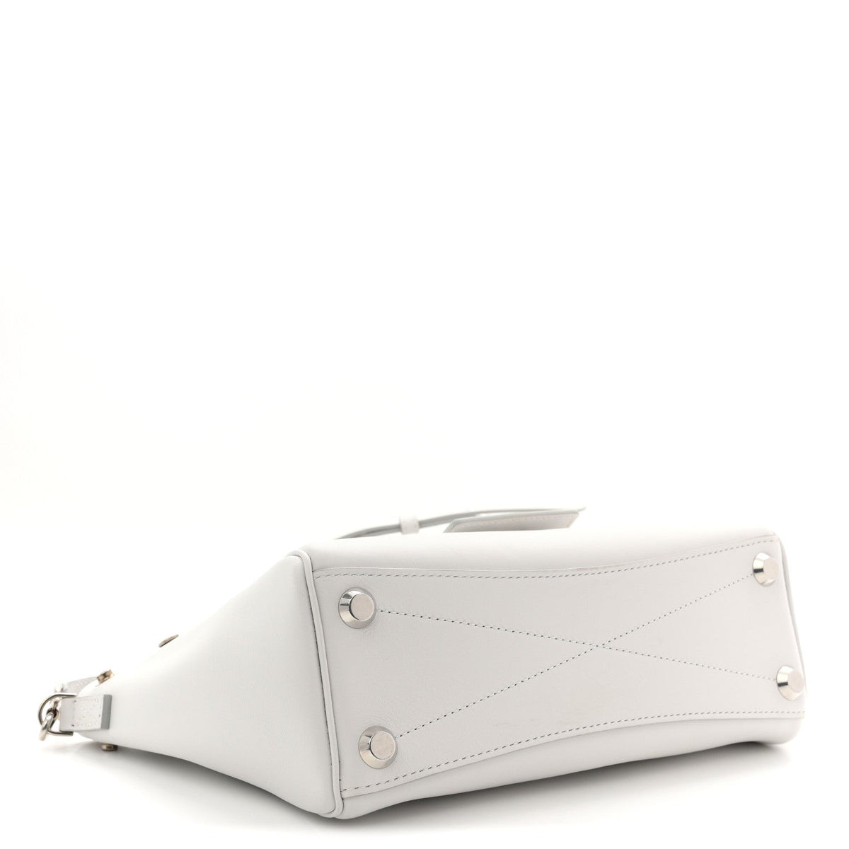 Smooth Calfskin Mini Bel Air Carry All Bag White