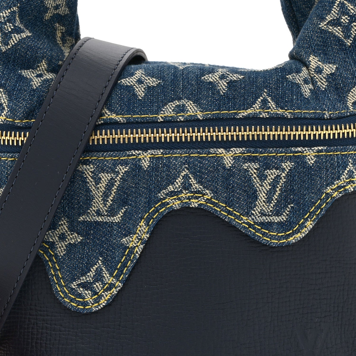 X NIGO Taurillon Monogram Denim Japanese Cruiser Blue