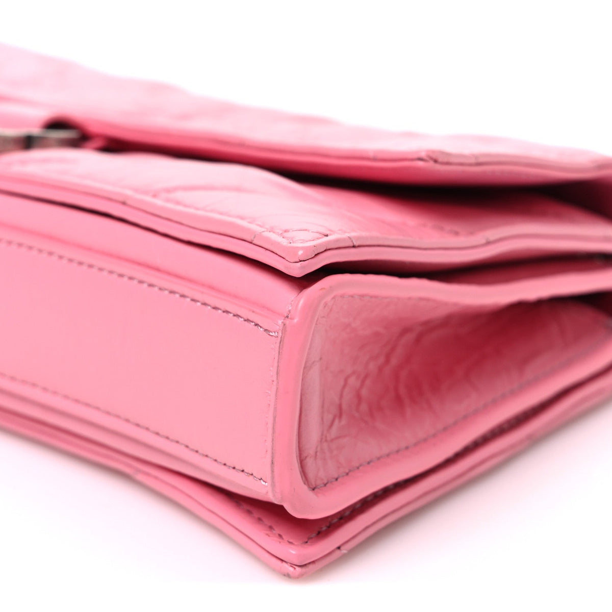 Crushed Calfskin Quilted XS Crush Chain Bag Sweet Pink