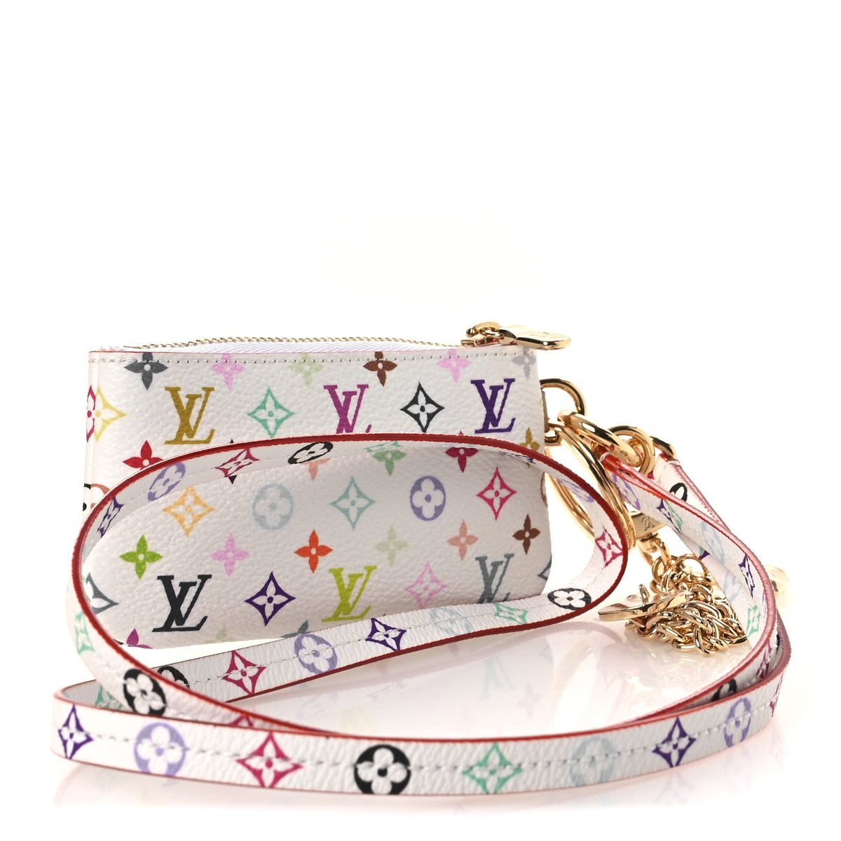 LV X TM Monogram Multicolor Phone Holder White