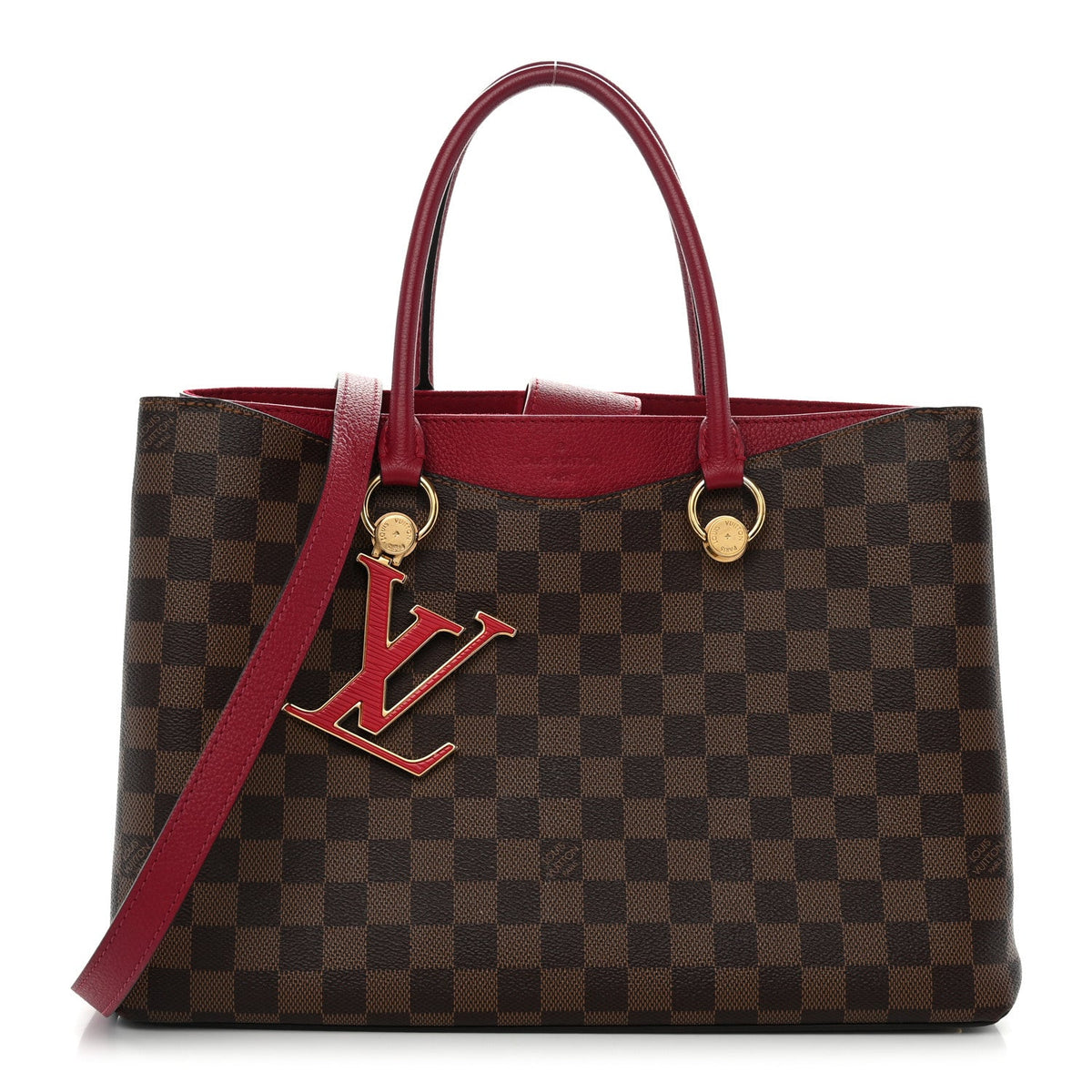 Damier Ebene LV Riverside Lie De Vin