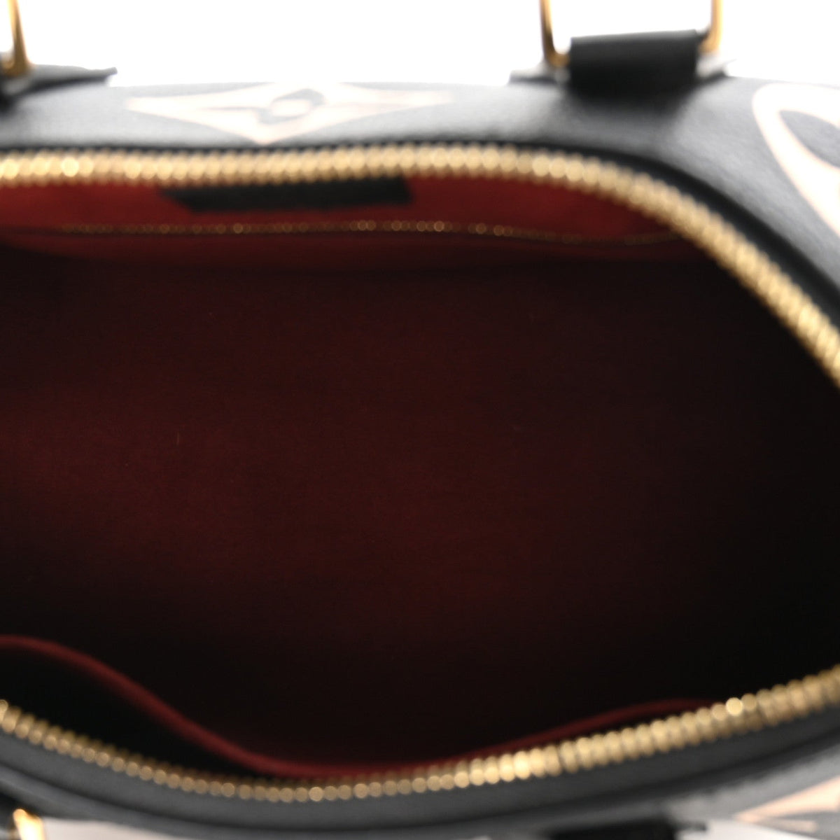 Empreinte Monogram Giant Speedy Bandouliere 25 Black Beige