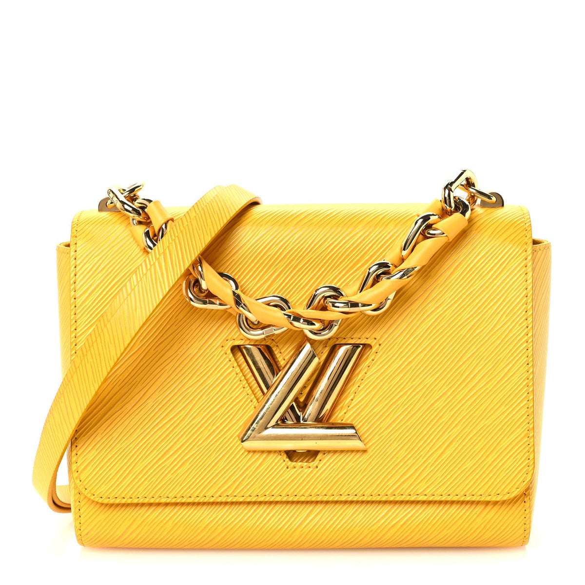 Epi Twist Braided Strap Shoulder Bag MM Sunflower