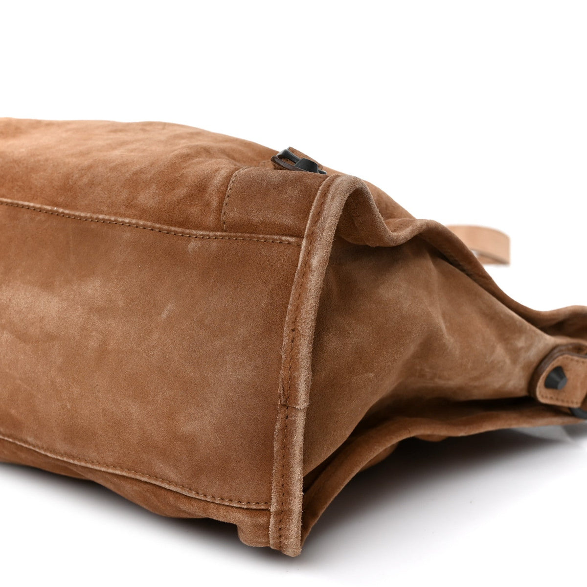 Waxed Suede Calfskin Classic Hardware Medium Le City Camel