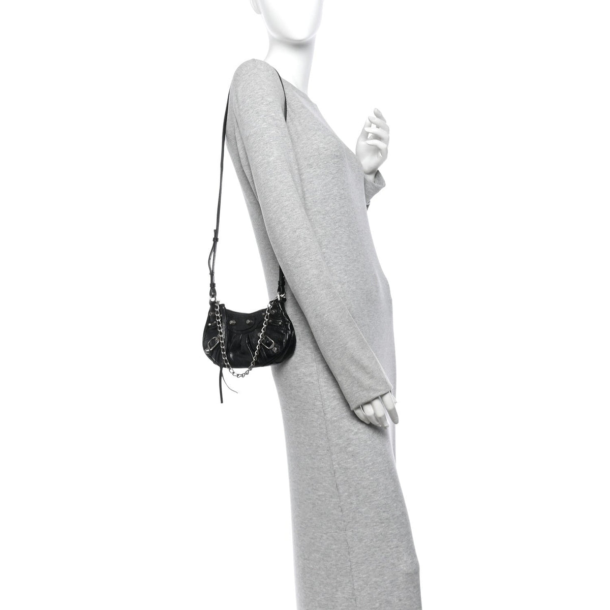 Agneau Arena Le Cagole Mini Purse With Chain Black