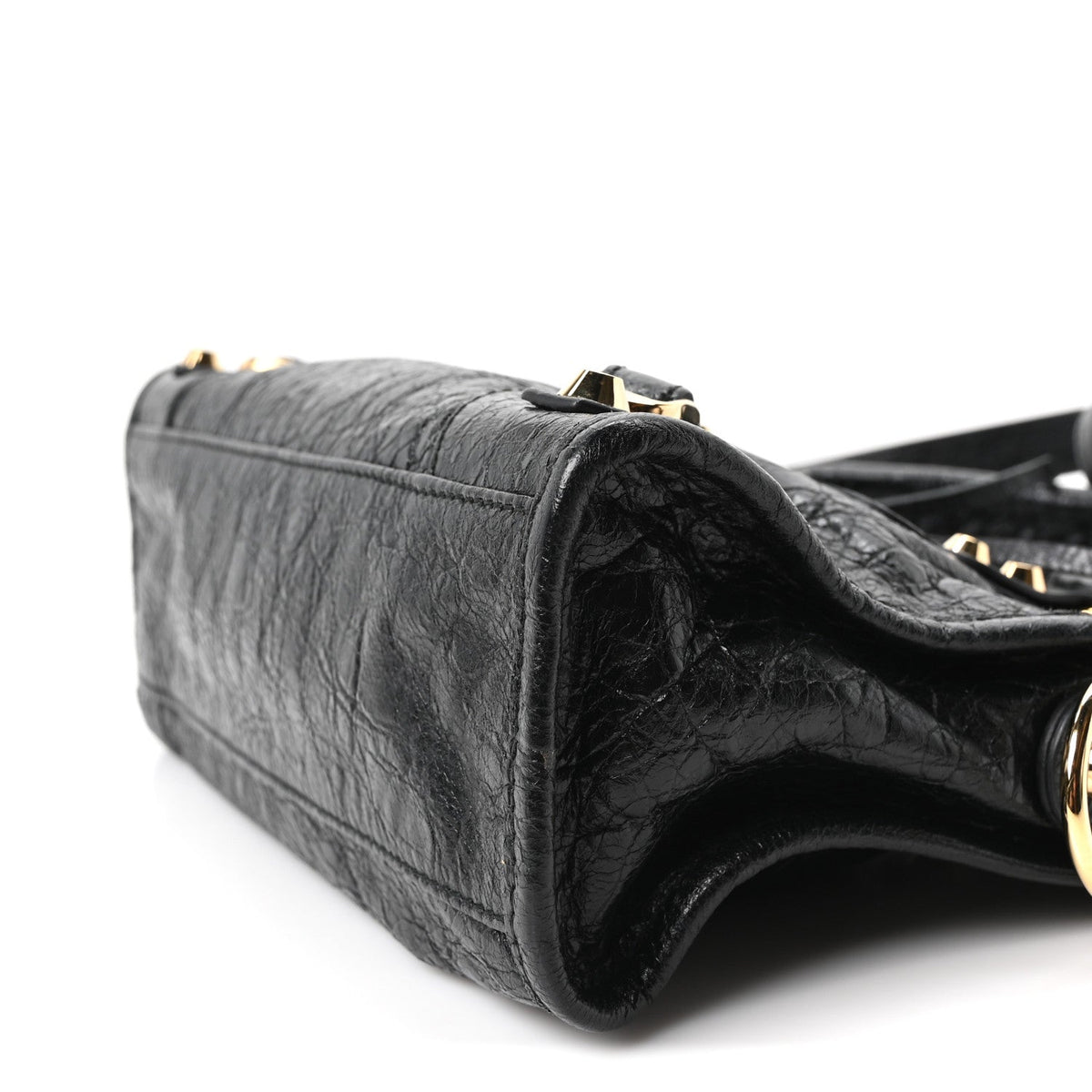 Agneau Classic Gold Hardware Mini City Black