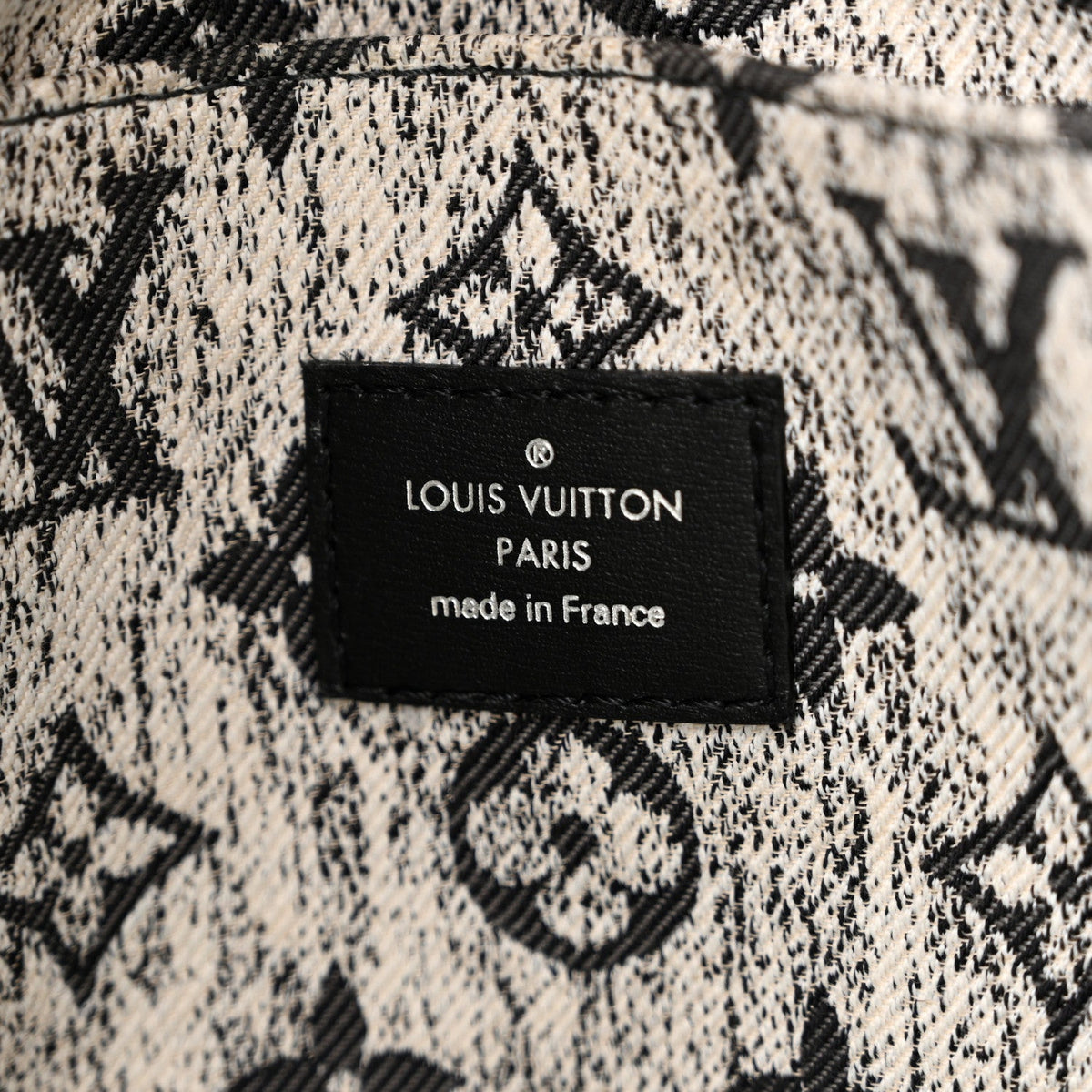 Monogram Jacquard Denim Onthego MM Black