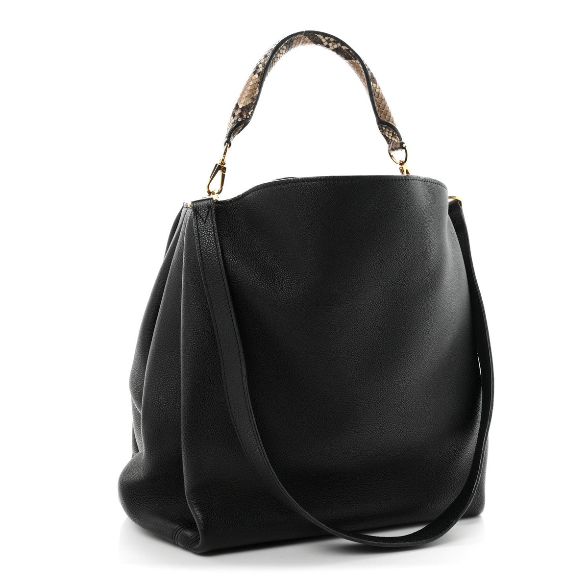 Veau Cachemire Snakeskin Babylone MM Black
