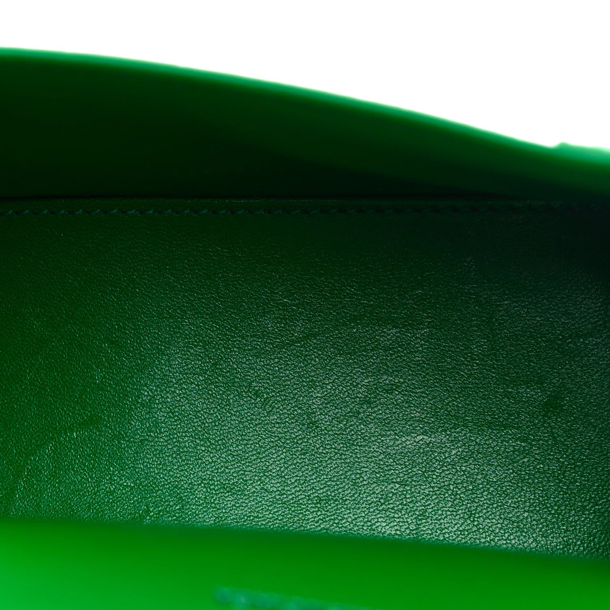 Shiny Calfskin Crocodile Embossed Hourglass Top Handle Bag XS Jade