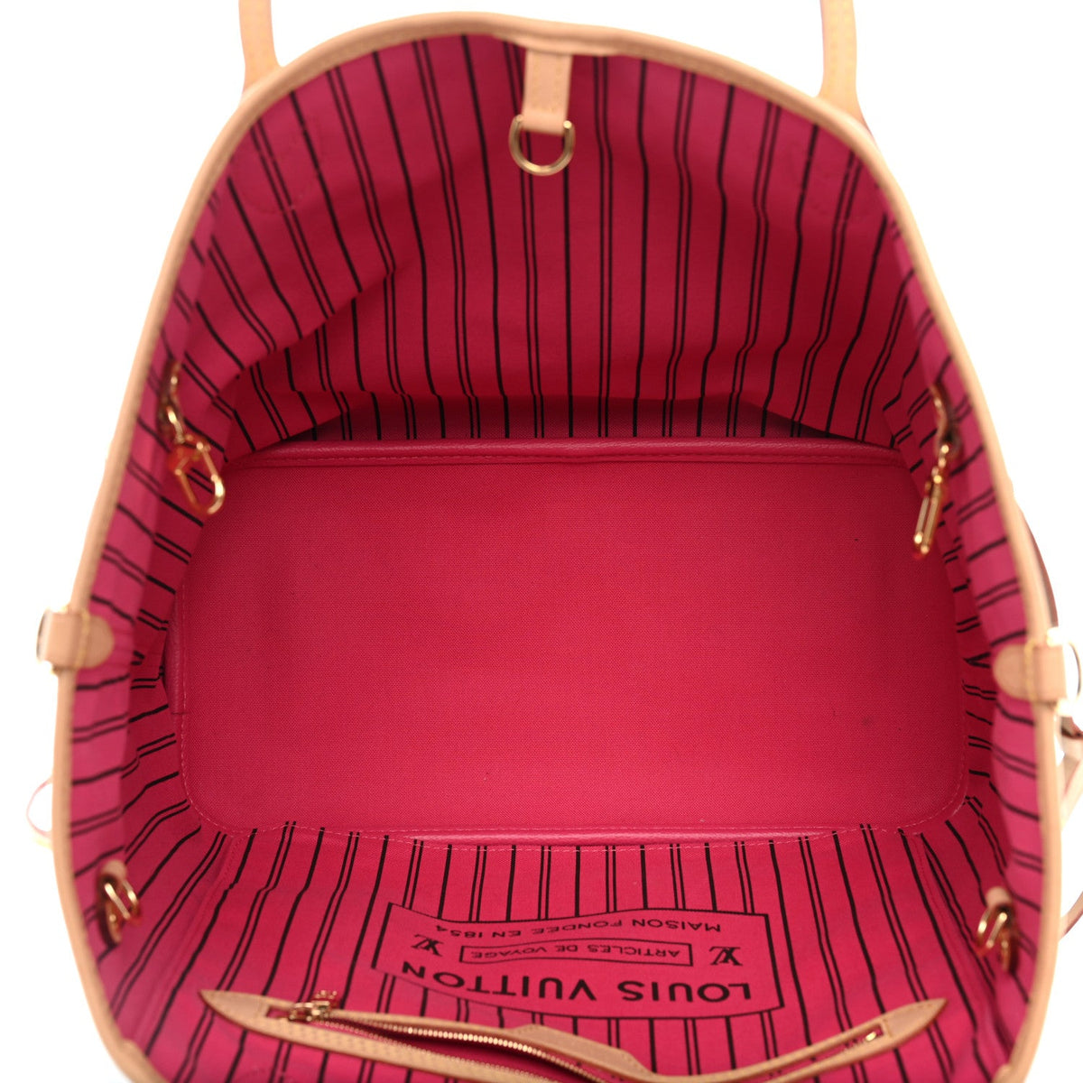 Monogram Inside Out Neverfull Bandouliere MM Rose Pondichery