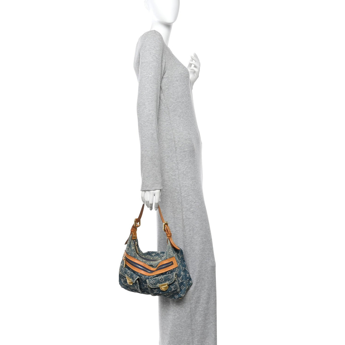 Monogram Denim Baggy PM Blue