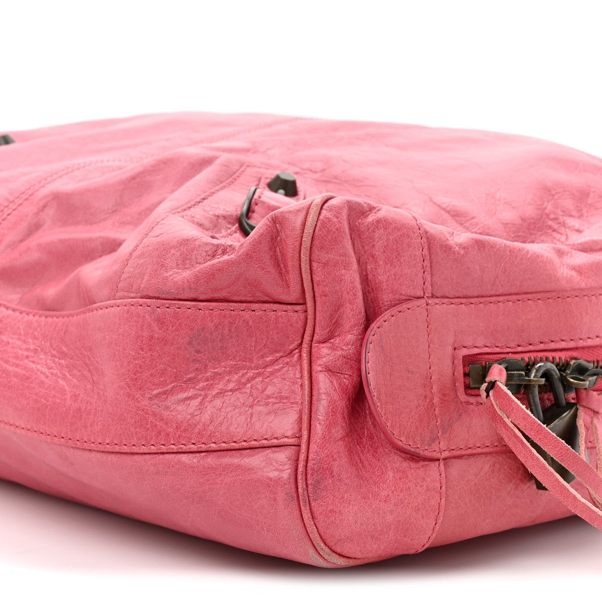 Agneau Classic Hardware Briefcase Tote Pivoine
