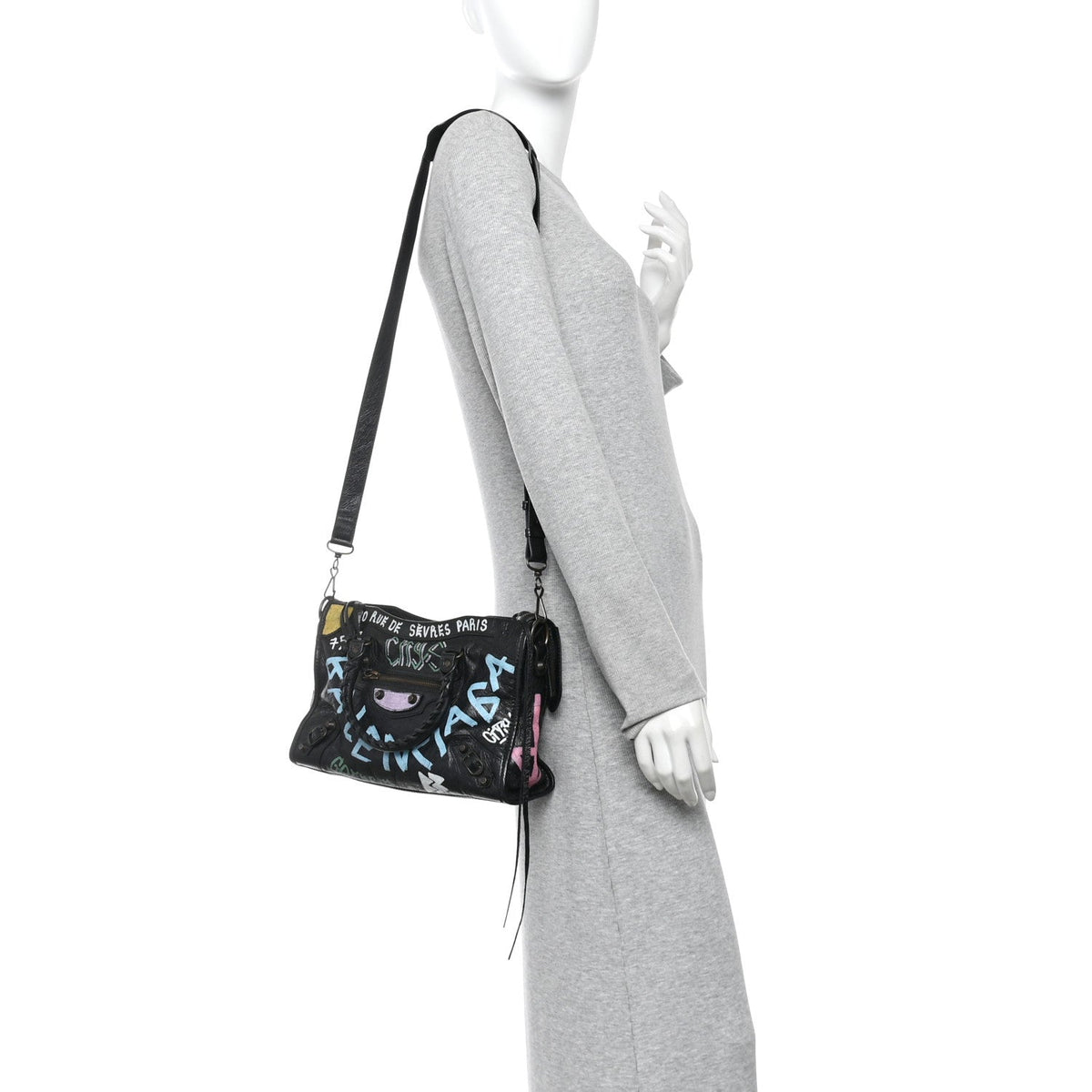 Agneau Graffiti All Over Classic Hardware S City Black Multicolor
