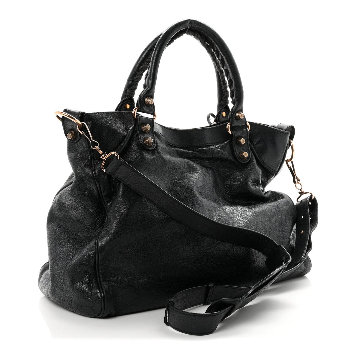 Agneau Giant 12 Rose Gold Hardware Velo Black