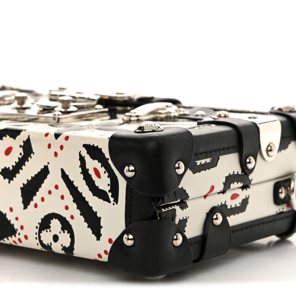 Calfskin Graphic Print Petite Malle