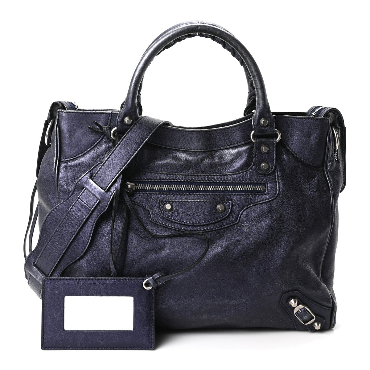 Metallic Agneau Classic Silver Hardware Velo Maree