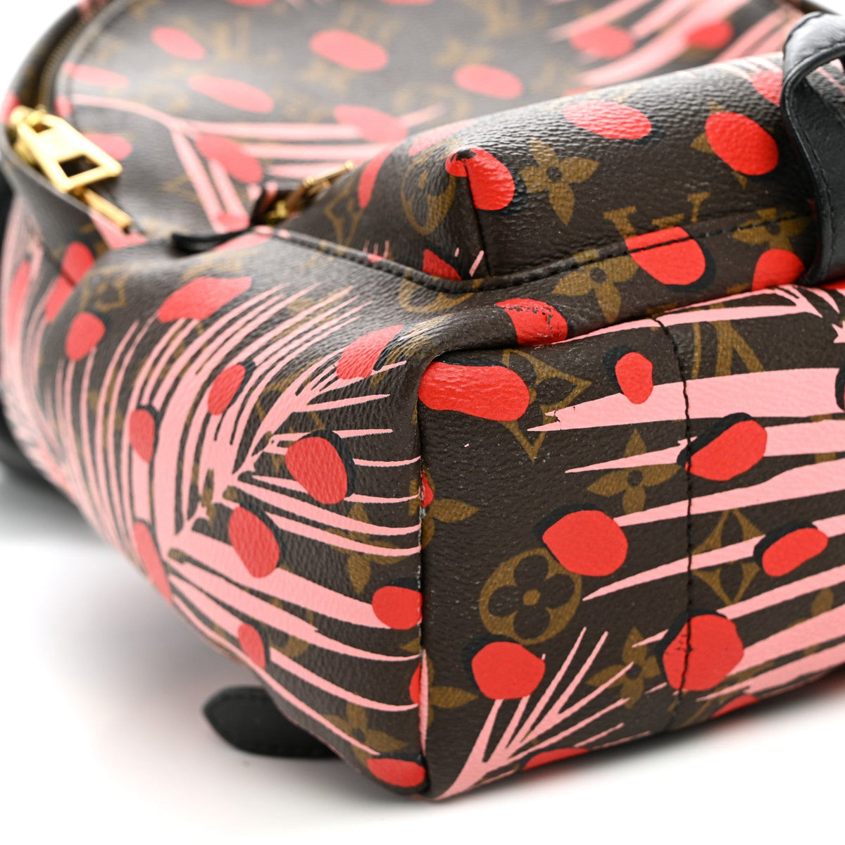 Monogram Jungle Dots Palm Springs Backpack PM Sugar Pink Poppy