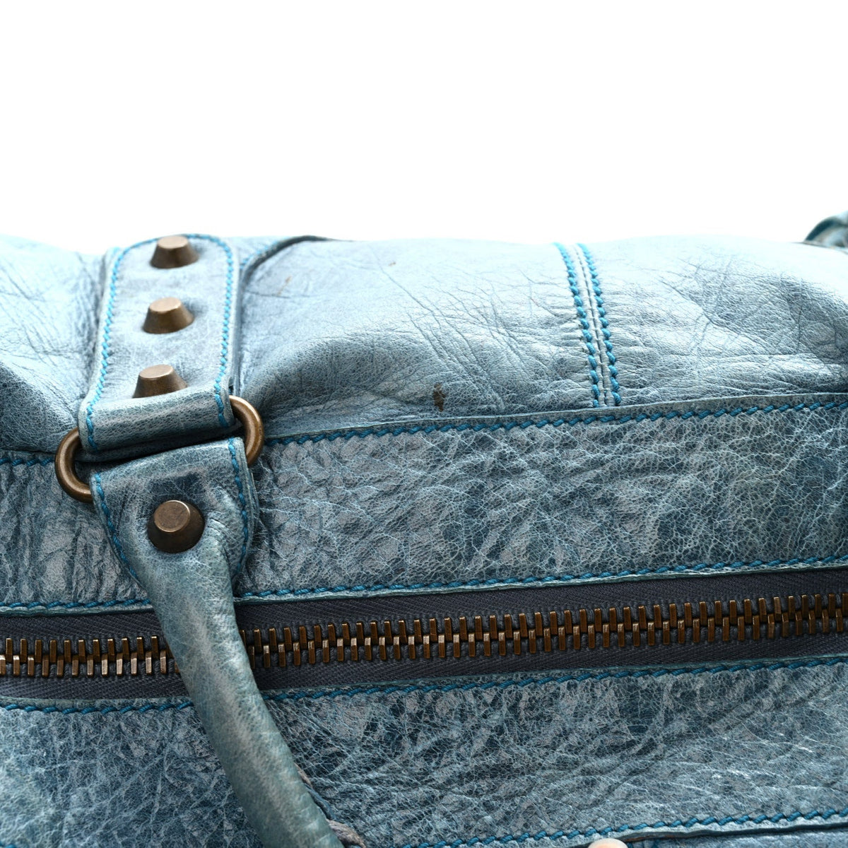 Agneau Classic Hardware Weekender Turquoise