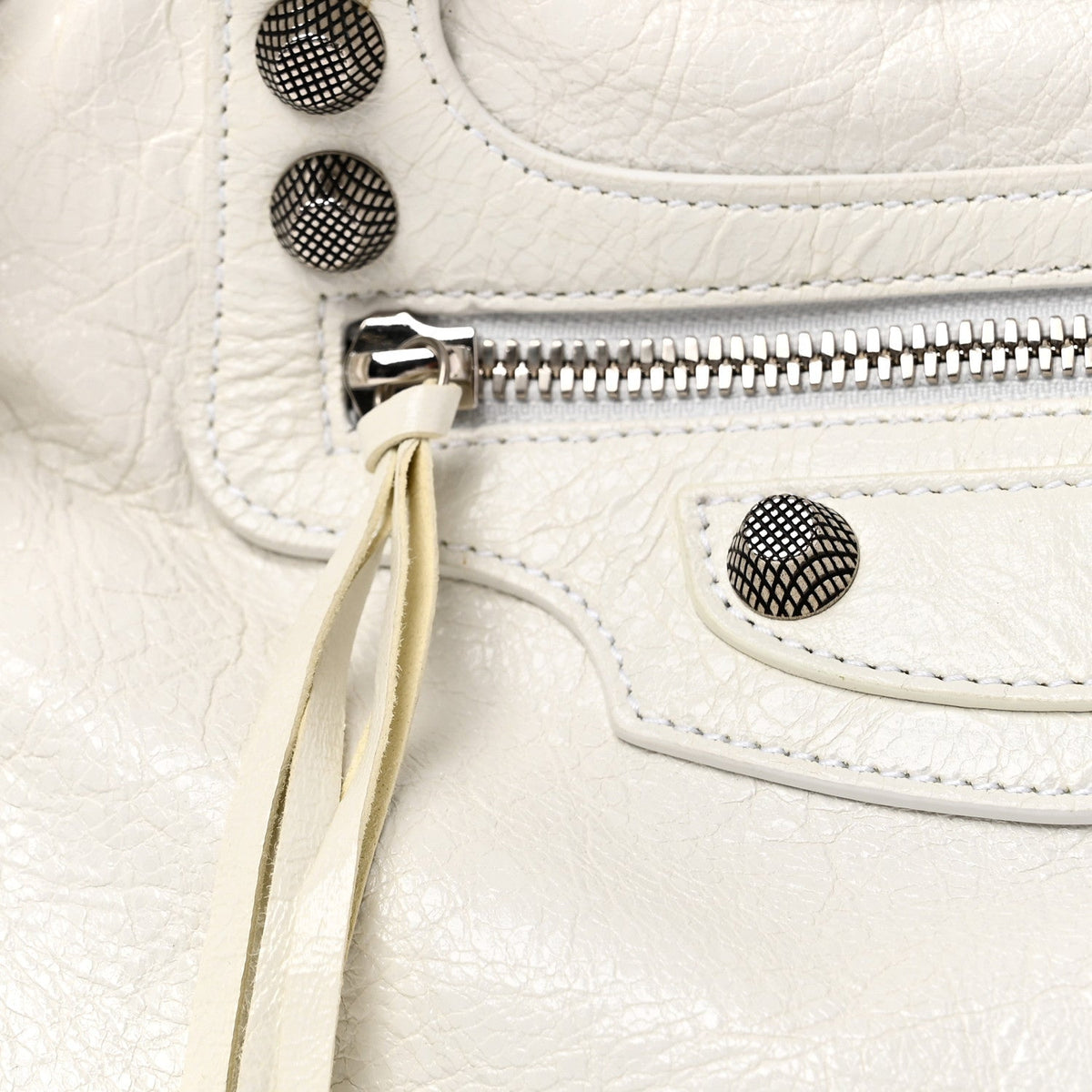 Agneau Arena Neo Cagole City Handbag Optic White