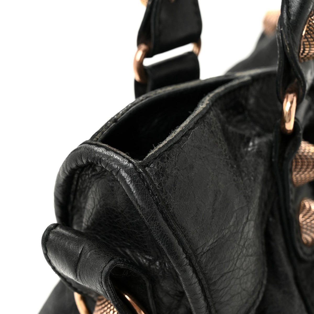 Agneau Giant 21 Rose Gold Hardware City Black